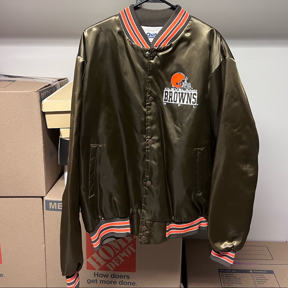 Vintage Cleveland Browns Chalk Line Bomber Varsity Jacket XL